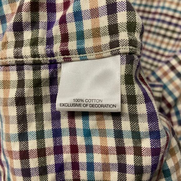 Cremieux Shirt 4XT Plaid Long Sleeve Cotton Button Down Collar Button Up - Picture 10 of 12